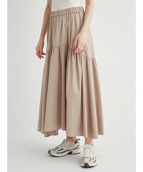 Atelier Комплект из пуловера и многослойной юбки 13WFO244098 GBEG [Emi] для женщин