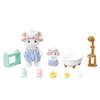 Sylvanian Families Doll Furniture Set Together Bath Time DF-26 ST Mark Certification Ages 3 Up Toy Dollhouse