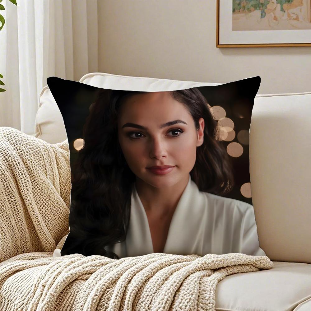 GGal Gadot Cushion Cover Linen Pillowcase Soft for Sofa Bed Home Room Decor