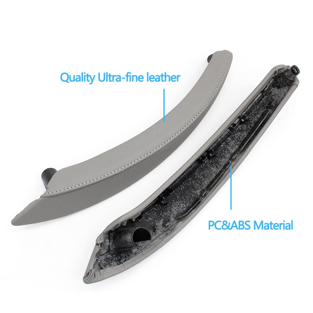 Левая и правая внутренняя ручка пассажирской двери, кожаный внешний чехол, замена для BMW X5 X6 E70 E71 E72