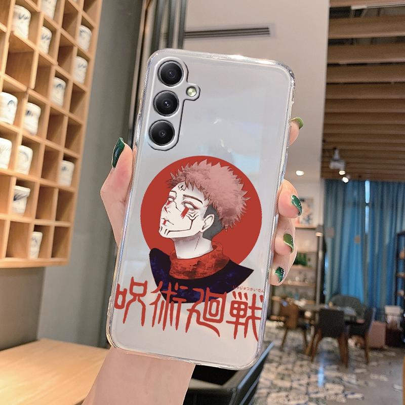 Мягкий прозрачный силиконовый чехол с рисунком аниме для Samsung A55 M35 S24 Xiaomi Redmi Note 13 Poco C65 iPhone Camera Противоударный защитный чехол