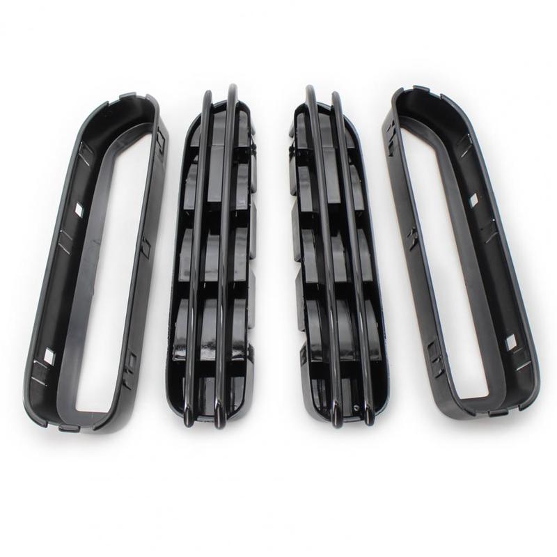 2Pcs Side Fender Air Flow Vent Grill Gloss Black Side Fender Vent Grill Modified Parts for BMW 5 Series M5 E39 E60 E61 1991-2010