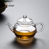 260ml Elegant Flower Coffee Glass Tea Pot Chinese Glass Teapots Heat Resistant Glass Teapots Gongfu Tea Maker with Tea Filter