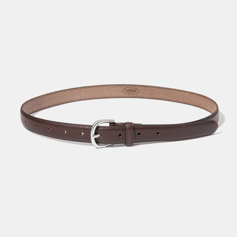 Halden (W) Vintage Silver Buckle Belt (T011_brown)