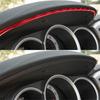 Red Carbon Fiber Interior Top Of Speedometer Cover Trim Strip For Toyota Tacoma