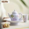 Расписанный вручную розовый керамический чайник из фарфора Арита, традиционный заварочный чайник, чайник для приготовления чая, чайник с шарообразным отверстием, чайные принадлежности, украшение