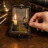 Механическая коробочка для свечей, Винтажный карманный поджигатель с заводом и подсвечник 19 века, Ретро латунная викторианская поджигалка-пламя, коробочка для свечей с механическим подъемником
