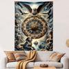 "Zodiac Wheel with Mystical Creatures" Patterned Tapestry Home Decor, Suitable for Bedroom and Living Room, Gift