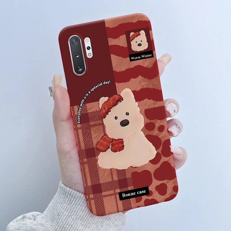 For Samsung Galaxy Note 10 Plus N970F N975F Phone Case Butterfly Flower Girl Design Soft Silicone TPU Back Housing Note10 Covers