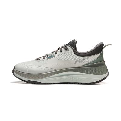 Li Ning SOFT PLUS Скользкие Устойчивые к истиранию Низкие Повседневные Кроссовки Мужские Серый Черный AGLU087-3