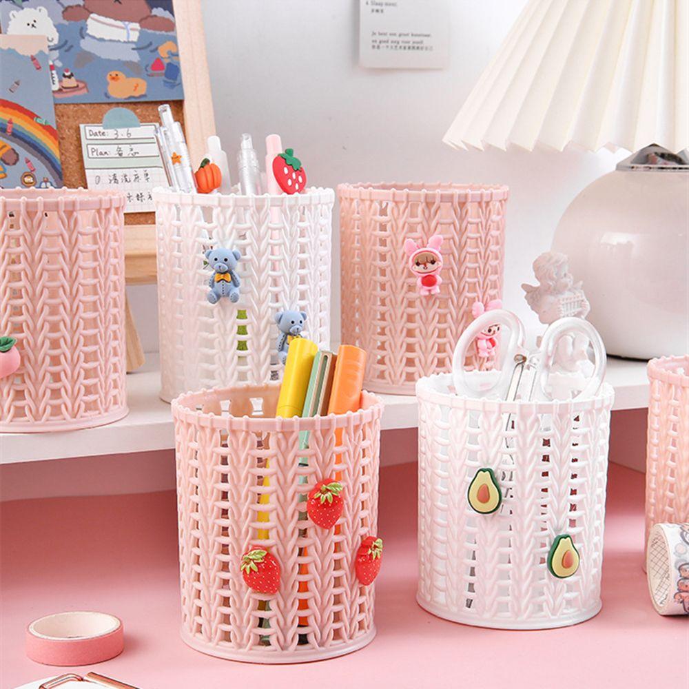 New Cartoon Student Stationery Desktop Organize Storage Tool Pen Holder Makeup Brush Storage