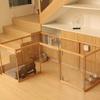 Solid Wood Pet Dog Fence Indoor Free Combination Dog Fence Household Cat Cage Isolation Transparent Dog Bed Protective Fence