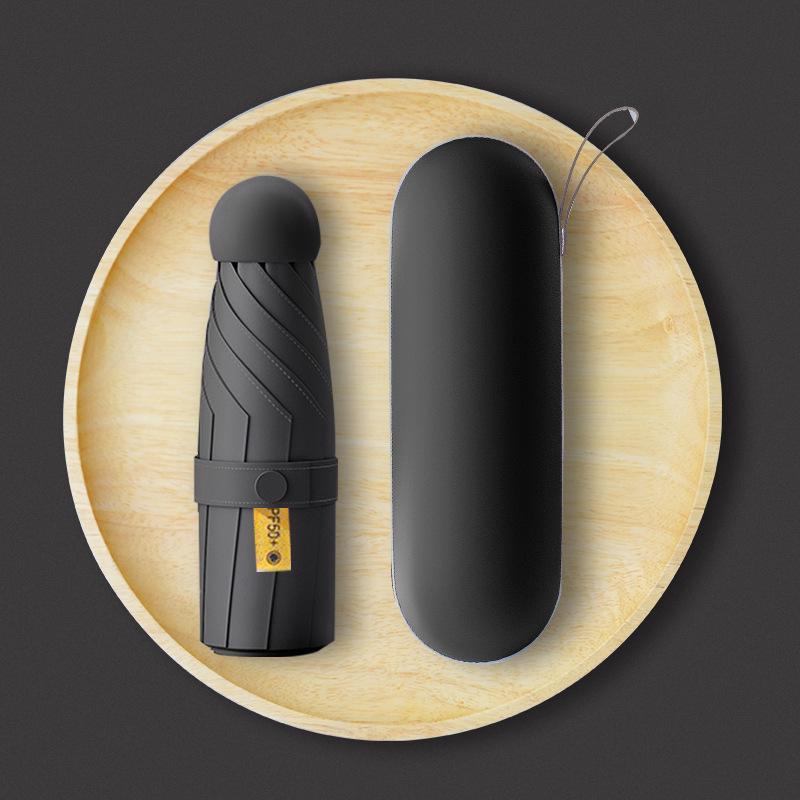 50% Off: High-End Mini Capsule Umbrella - 8-Rib Folding Design for Sun Protection & Dual Use on Sunny/Rainy Days