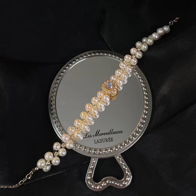 Браслет из жемчужного лунного камня, браслет во французском ретро-придворном стиле, легкая роскошь, темперамент, высококачественная бижутерия для женщин