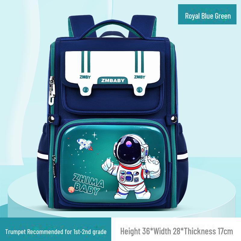 Durable Cartoon School Backpack for Boys, Grades 1-6: Large Capacity