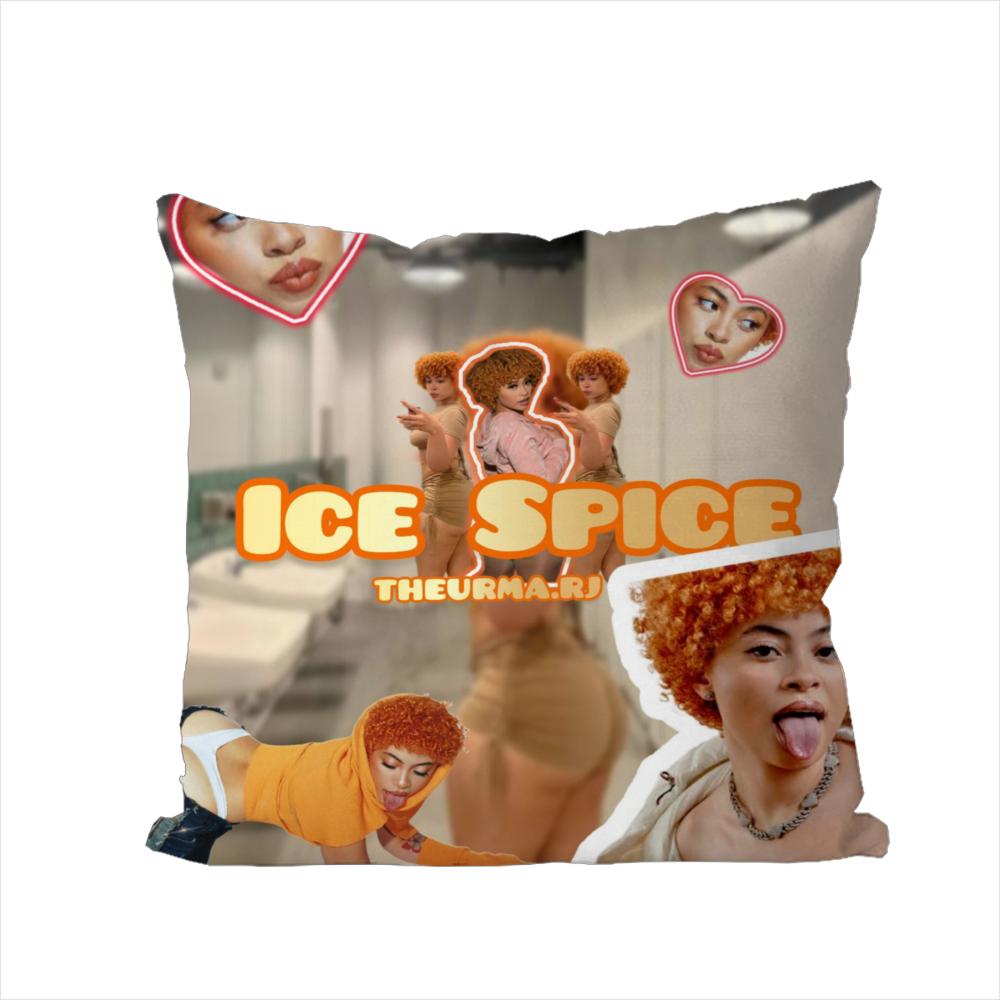Singer Ice Spice Pillow Case For Car Sofa Decorative Home Doublesided Print Plush Square Throw Pillow Cushion Cover