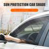 1 Pair Car Rear Window Sunshade UV Protect Shield Mesh Prevent Mosquito Sunshine Privacy Protection Elastic Folding Curtain for Most Vehicles
