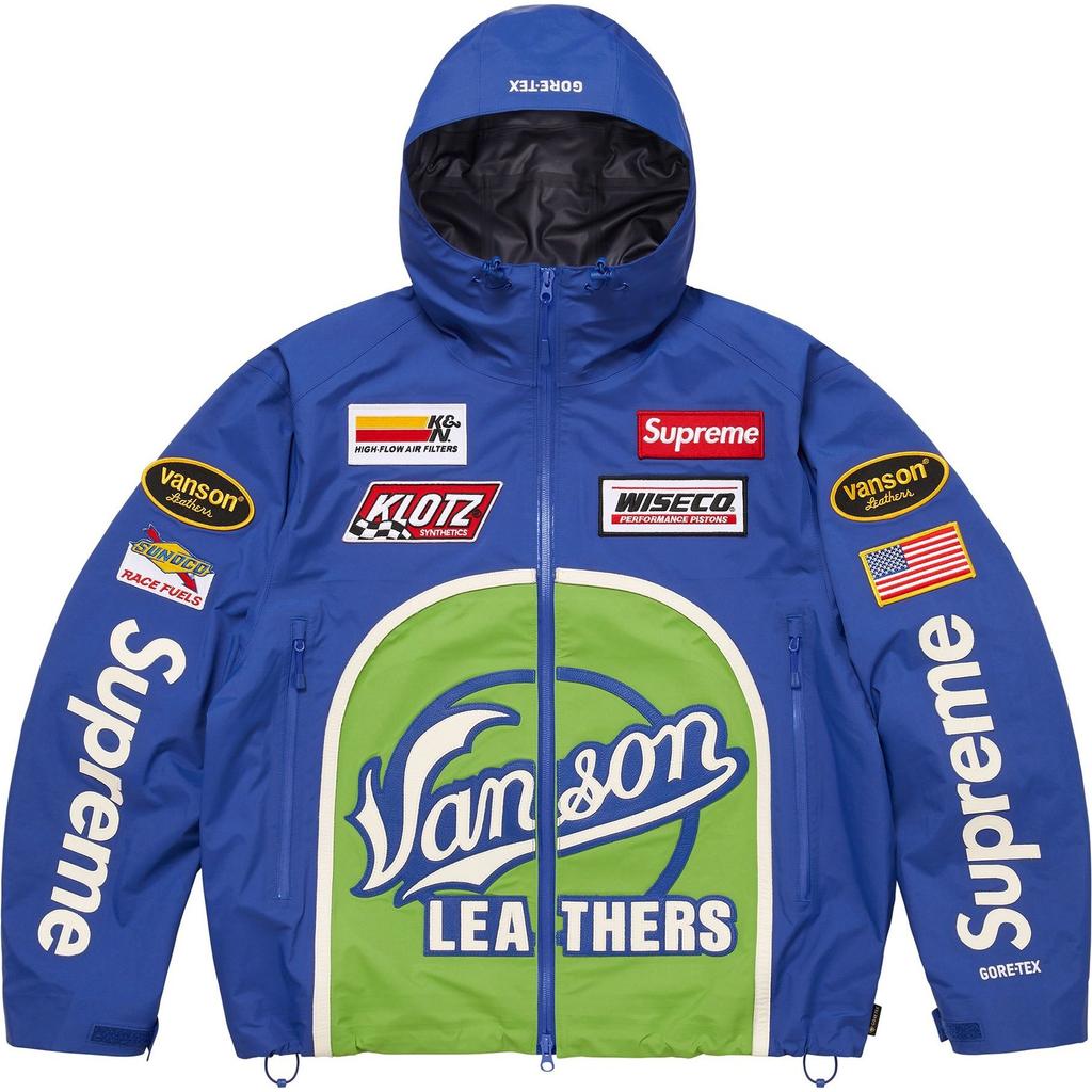 Supreme X Vanson Leathers FW25 Куртка-оболочка GORE TEX Унисекс SUP-FW25-019
