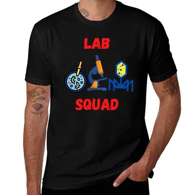 LAB SQUAD МЕДИЦИНСКИЙ ЛАБОРАНТ СМЕШНАЯ ФУТБОЛКА Большой Размер Свободная Повседневная Футболка