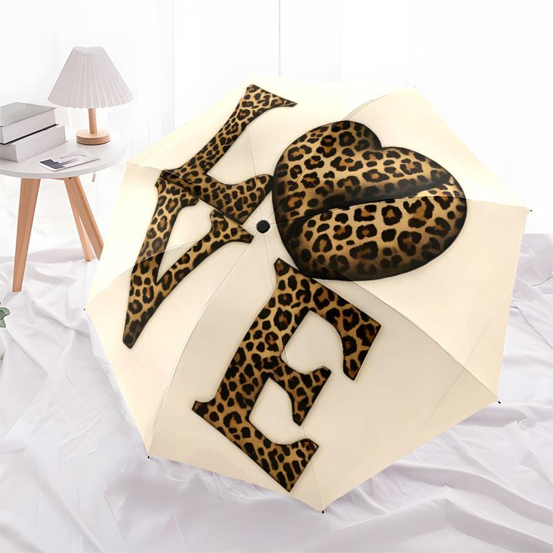 1 шт. Автоматический складной зонт Leopard Love, всесезонный портативный зонт для женщин/мужчин F1124228