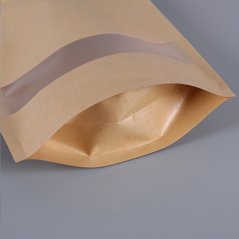 Кухонная пищевая бумага Крафт-мешок Мешки для хранения с окошком Самозапечатывающаяся упаковка