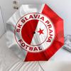 Узор SK Slavia Praha, автоматический складной зонт, портативная и складная конструкция, 8 спиц, рождественский или праздничный подарок.