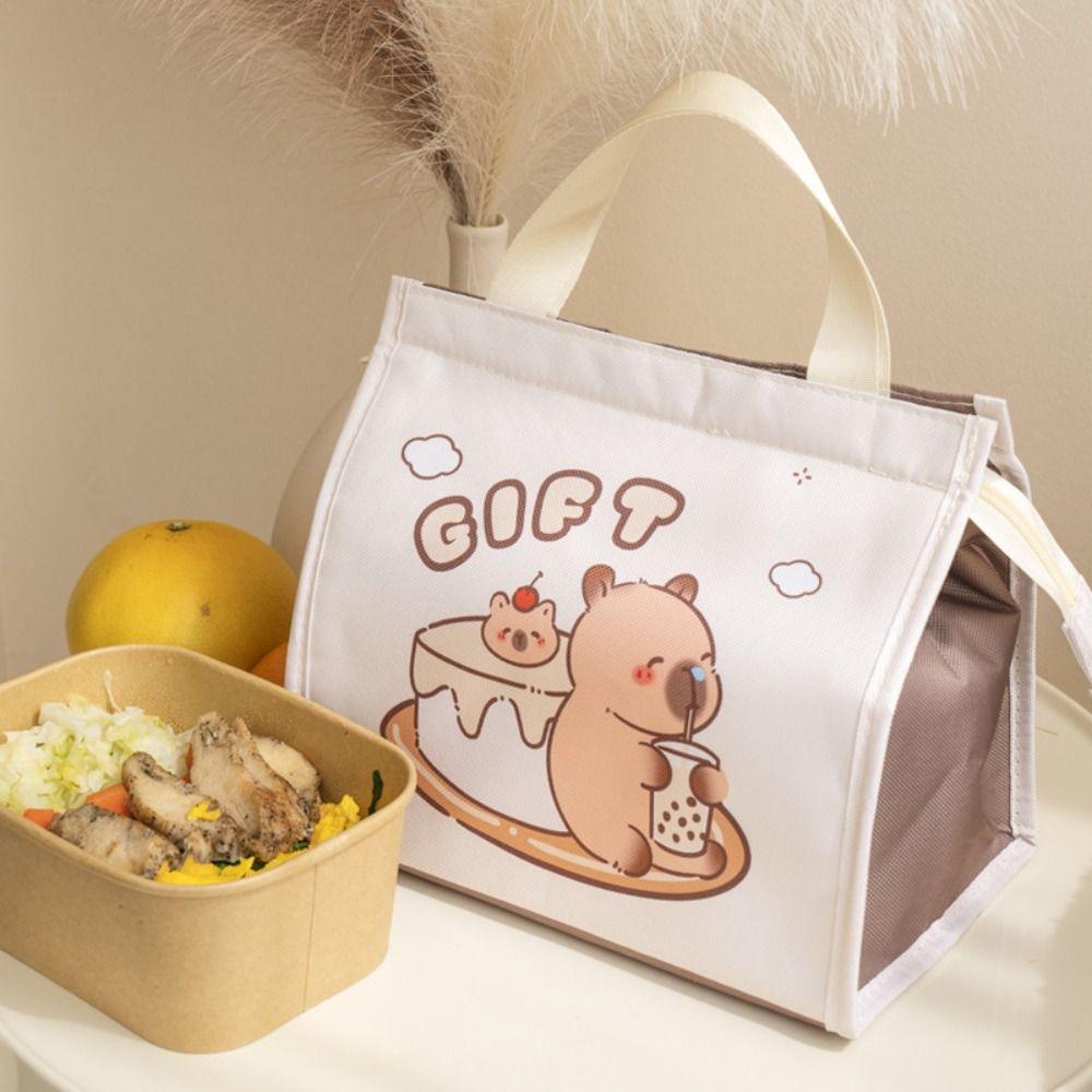 Оксфордская сумка-капибара для ланча большой вместимости, портативный ланч-бокс, простая сумка для столовой, еда для барбекю