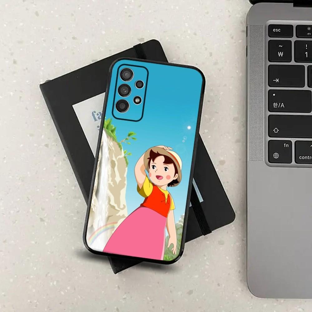 H-Heidi Cartoon Phone Case For Samsung S24,S21,S22,S23,S30,Ultra,S20,Plus,Fe,Lite,Note,10,9,5G Black Soft Cover