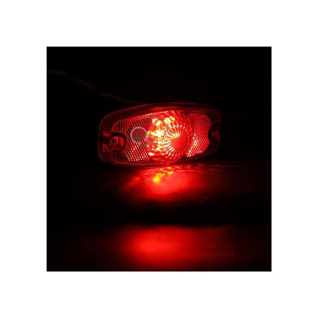 8 шт. Габаритные огни для прицепа 4,5 дюйма Передние Задние Боковые Маркерные огни Водонепроницаемые для Автодома Грузовика Прицепа UTE UTV 12 В Маркерные огни Аксессуары (RED)