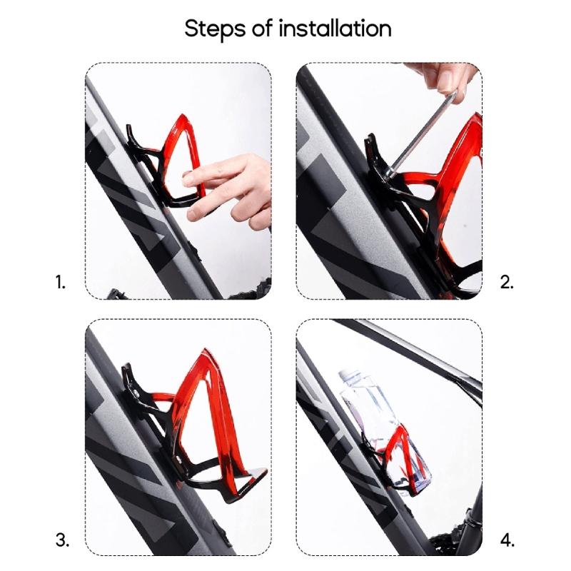 Bike Water Bottle Cage Lightweight Bicycles Drink Cup Holders with Screws Cycling Water Flasks Cage Adapter for  Bike