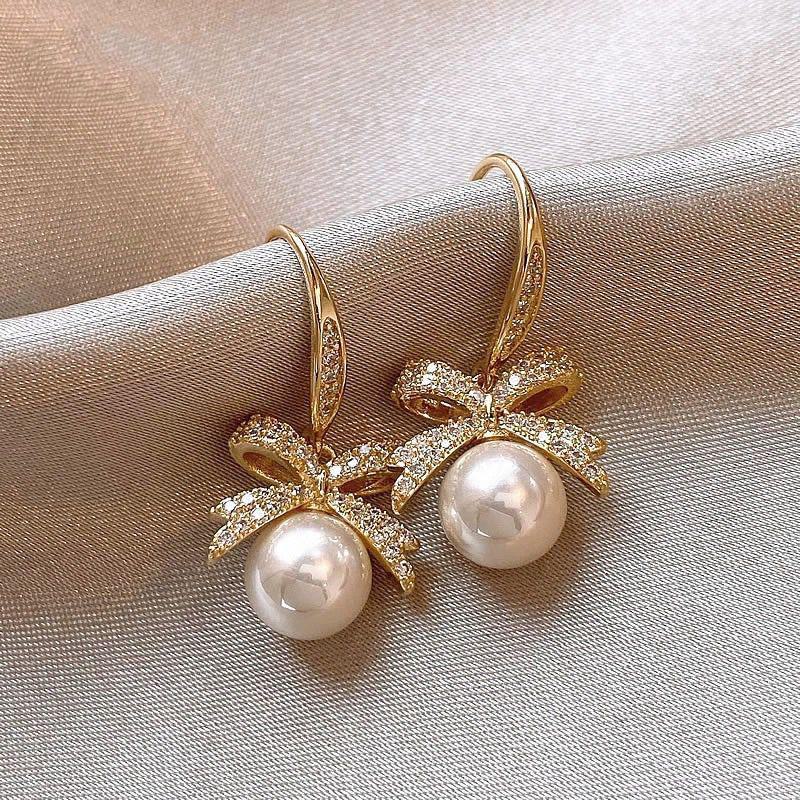 French Pearl Tassel Earrings for Women - 2024 New High-End Light Luxury Style