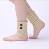 Women Autumn and Winter Knitting Twists Button Short Leg Protectors Knee Protectors New Wool Warm Boots Foot Covers