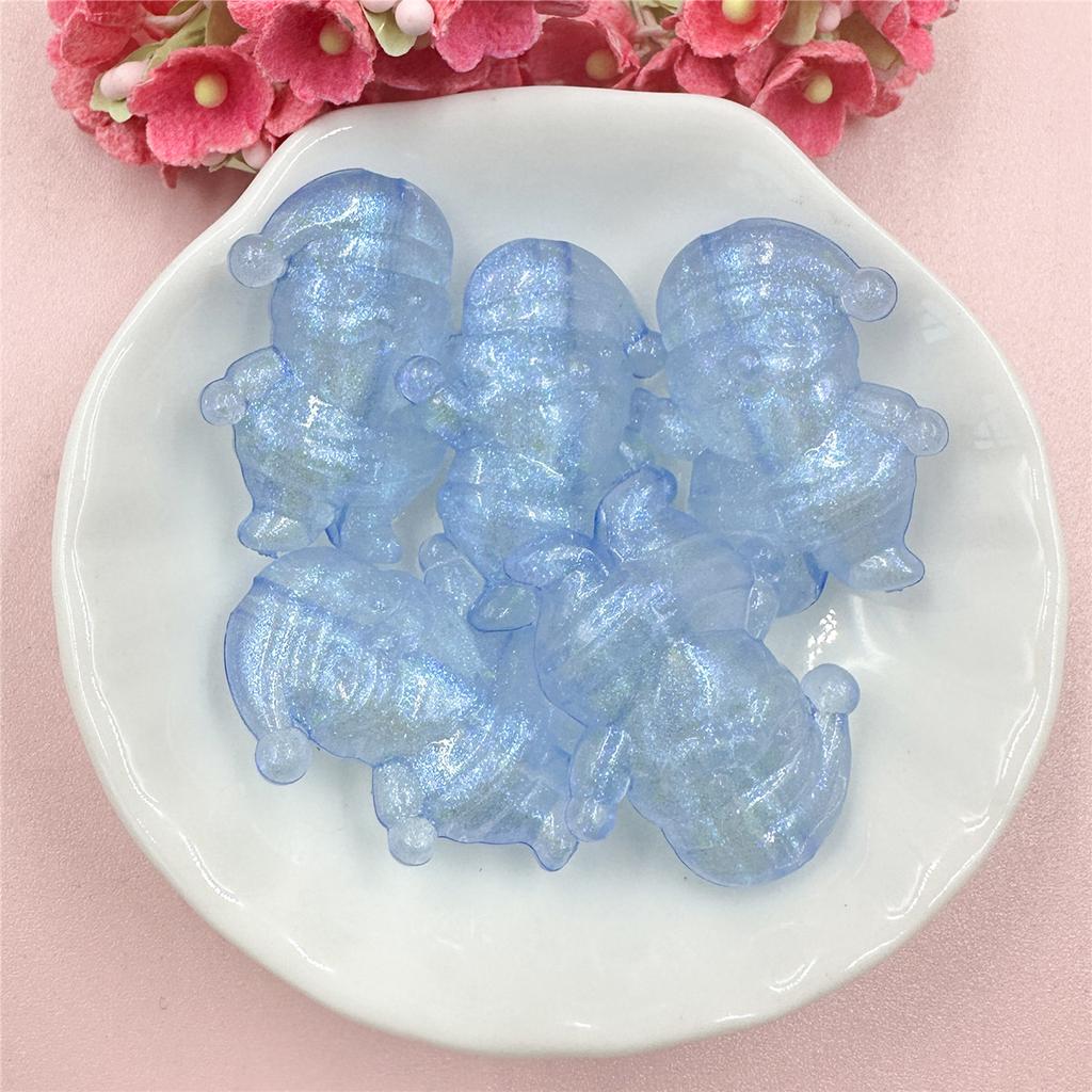 Home Party Supplies Beads Jewelry 5pcs 25*30mm DIY Jewelry Accessories Dwarfs Transparent Christmas For Bracelet Earring Making UV Colorful Acrylic