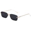 Rimless Square Sunglasses for Women Small Rectangle Ladies Metal Shades Punk Sun Glasses  for Women