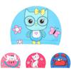 Elastic Fabric Children Swim Accessiories Kids Swimming Cap Protect Ears Cap Swim Pool Hat