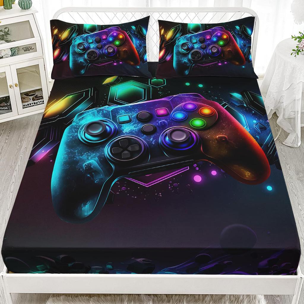 Экстремальные гонки Лист с рисунком Комплект постельного белья из трех предметов С цифровой печатью Лист Взрослые Дети