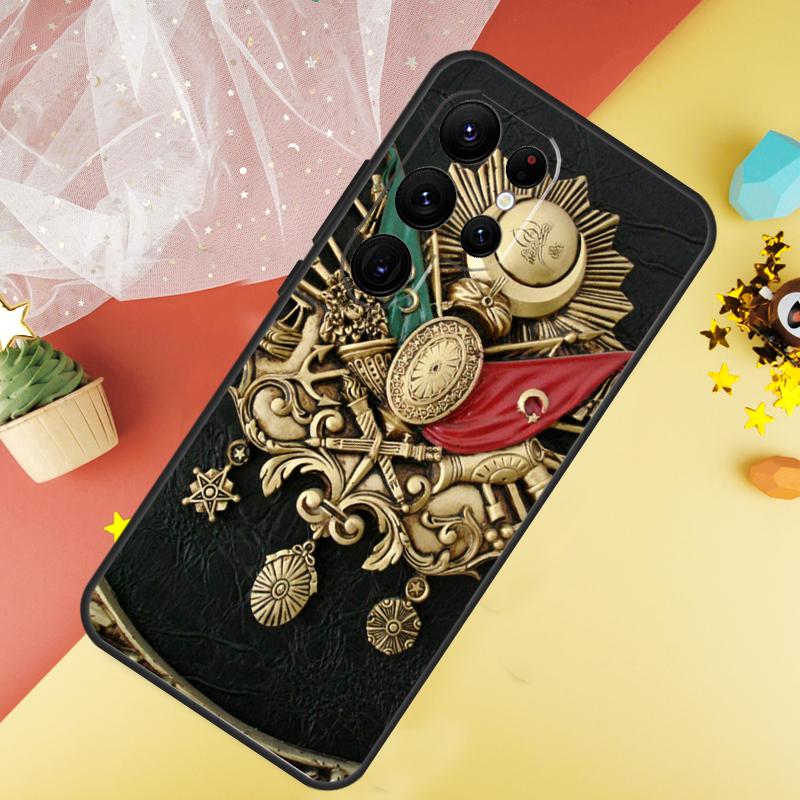 Чехол для телефона с гербом Османской империи для Samsung Galaxy S25 S26 Ultra S21 S20 S22 S23 Ultra S10 Plus S24 FE Чехол Coque