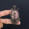 Rhodochrosite Jewelry, 999 Copper Wire Wrapped Pendant, Handmade Gemstone Jewelry Pendant, For Memorial Day