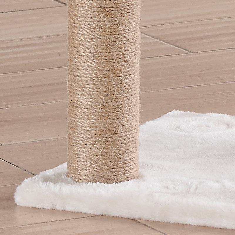 Кошачье дерево для домашних кошек. Современная башня для кошек с когтеточками из сизаля. Кошачья квартира с плюшевой лестницей для лазания и свисающим мячом.