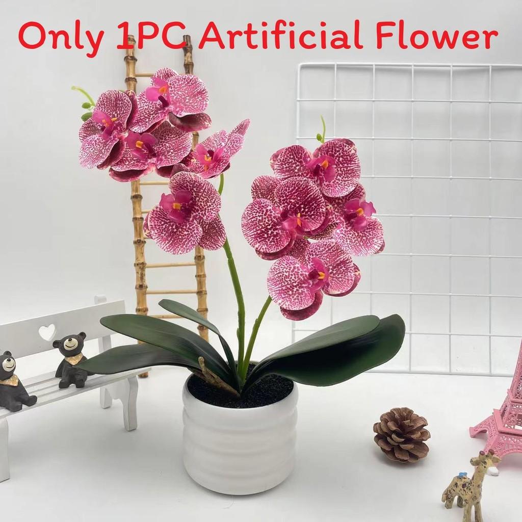 Phalaenopsis Artificial Flower Plant Pot For Wedding Decor And Photography Indoor Outdoor Display
