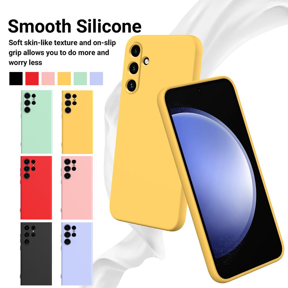 Для Samsung Galaxy A55 A54 A35 A34 A25 A24 A15 A14 чехол из жидкого кремния на ремешке матовый мягкий корпус противоскользящий противоскользящий чехол