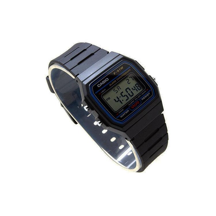 Casio Унисекс ДЕТСКИЕ Черные Часы F-91W-1 F-91W-1