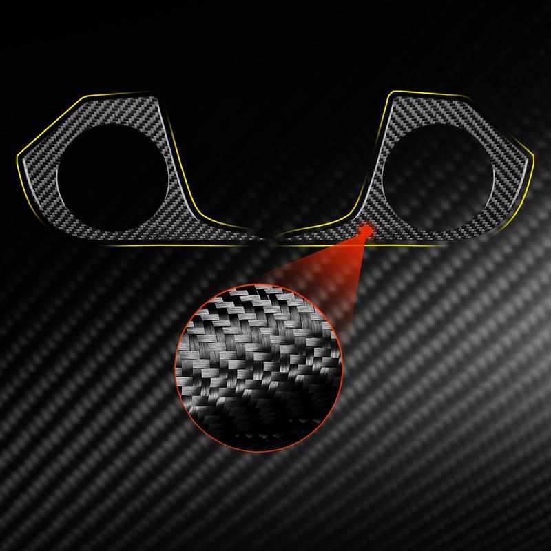 For Ford Transit 350 2024-2025 Real Carbon Fiber Stickers trument Side Cup Holder Panel Car Accessories Interior decorative