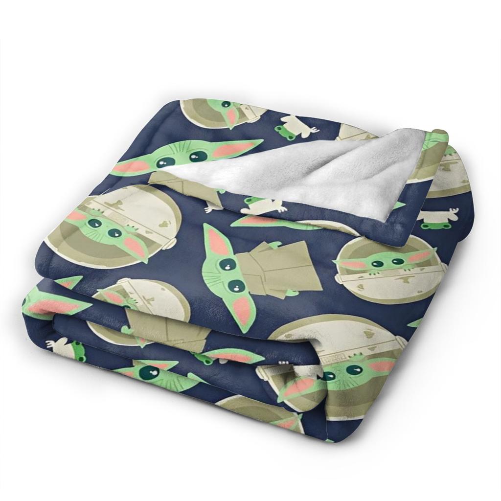 Baby Yodas W-Warss Film Blanket S-Stars Flannel Funny Breathable Throw Blanket for Bedspread Spring Autumn