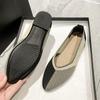 Женские балетки 2024 Весна и Осень Новые Остроносые Вязаные Женские Туфли Модные Дышащие Нескользящие Красивые Цветовые Сочетания