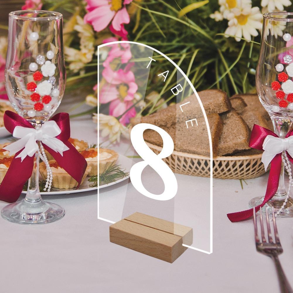 for Wedding Party Decor Menu Display Frame Card Display Stand Table Number Plate Table Number Sign