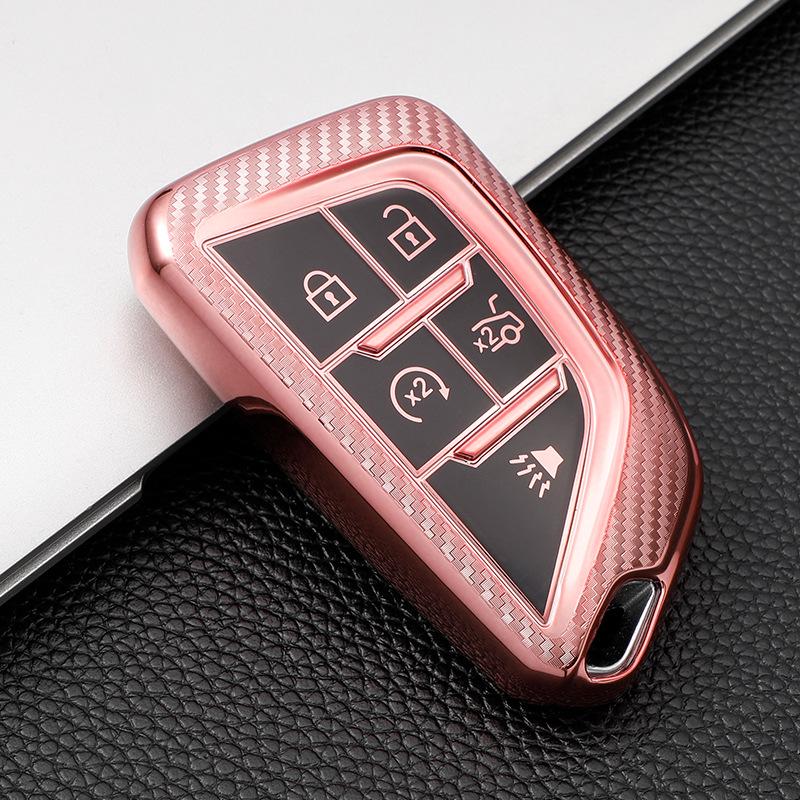 Cadillac CT4/CT5 Carbon Fiber Key Cover - Protective Shell & Decoration