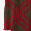 Burberry Платье-трапеция в клетку с воротником-стойкой и рубчиком 80935801