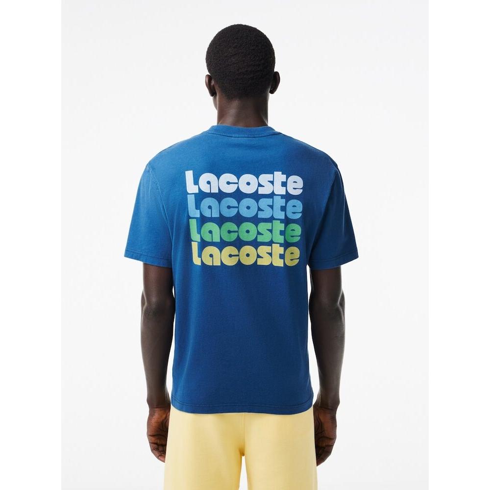 Lacoste Мужская летняя футболка с принтом «пигмент» Th7544 54 г Hbm q2nTh7544 54gHbm