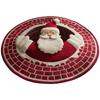 Christmas Tree Decoration Mat 40cm 3D Christmas Circular Carpet Washable Anti Slip Carpet New Year Atmosphere Mat Decoration for
